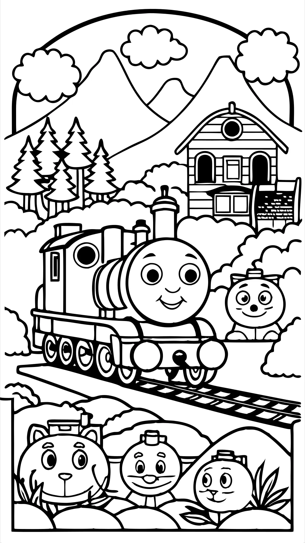 coloriage de moteur de réservoir Thomas